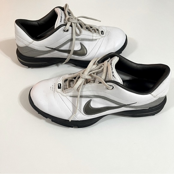 Nike Golf Shoes Men Size 9 White Nike Air Golf Sneakers - Picture 5 of 7